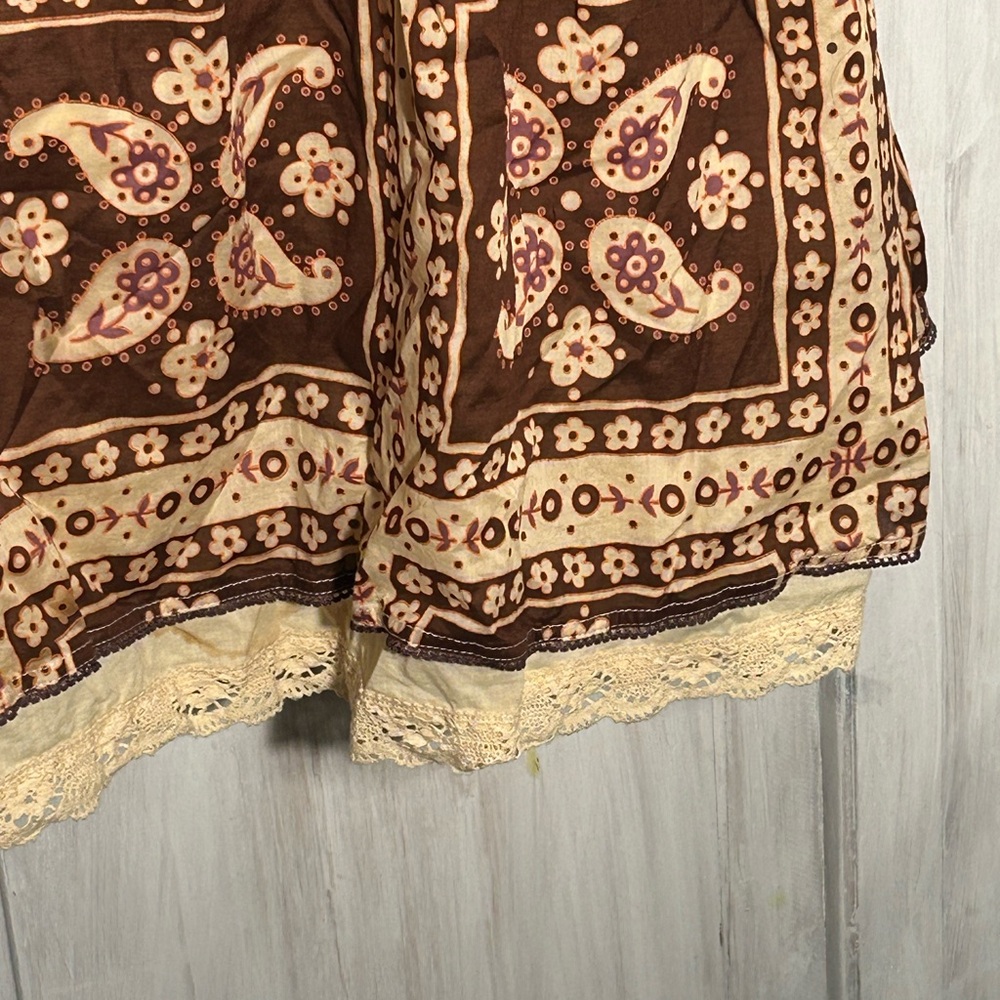 Free People Bohemian Short Dress or Patterned Dress or Smock Top. - Picture 5 of 7